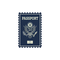 Obraz premium US Passport Stamp Official Document.