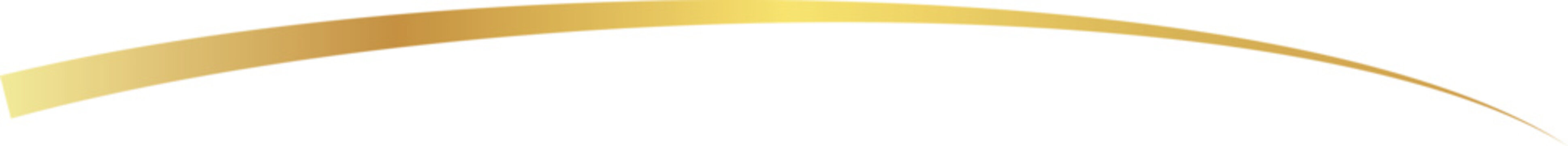 Golden arch shape on white background, gradient