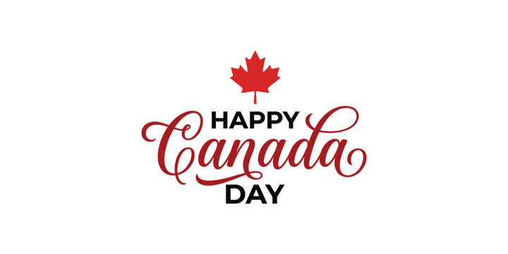 Happy canada day celebration greeting