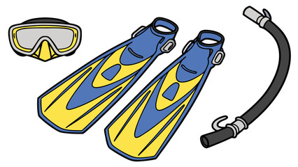 Scuba diver equipment in sea © Click Return
