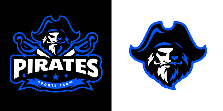 Pirate Mascot Logo Template for Sports Team and Business Branding