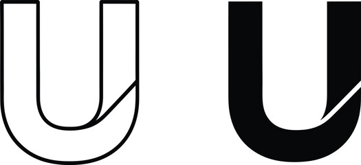 Letter u logo design elements © Rafiya