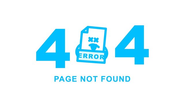 Error 404 - Page Not Found message with a digital document icon indicating a lost connection or broken link, perfect for web design and user experience