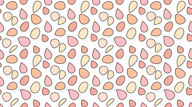 Seamless abstract pattern with small colorful pastel shapes, ideal for textile design, wallpaper, or digital backgrounds