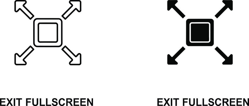 Exit fullscreen icons