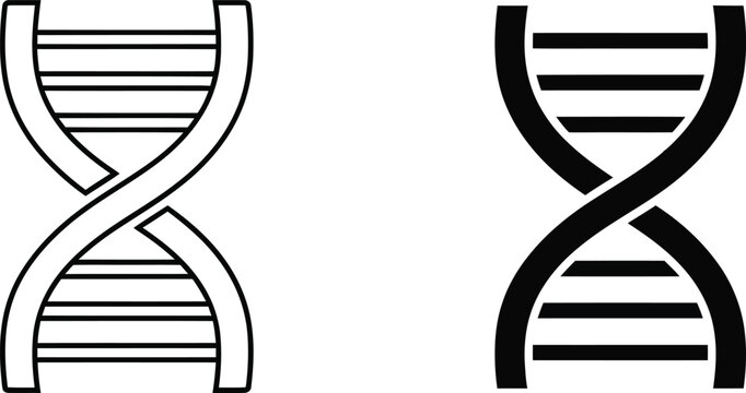 Dna double helix structure illustrations