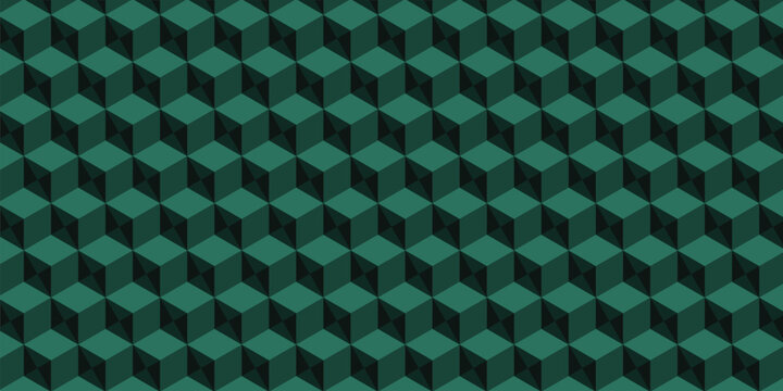 3D Isometric Cube Block Geometric Pattern Background