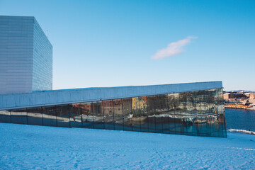Obraz premium Norway capital Oslo in winter