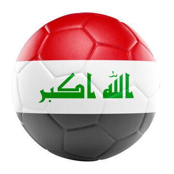 Iraq national flag soccer ball 3d