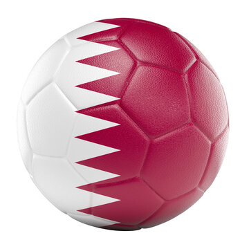 Qatar flag soccer ball 3d