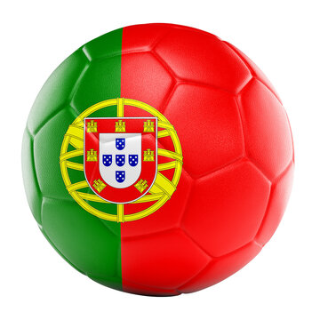 Portugal flag soccer ball 3d