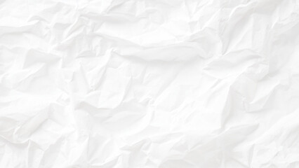 Fototapeta premium Crumpled white paper texture background with creases and folds