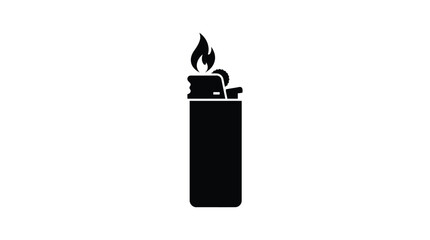 Obraz premium Lighter Silhouette On White Background A Minimalist Design
