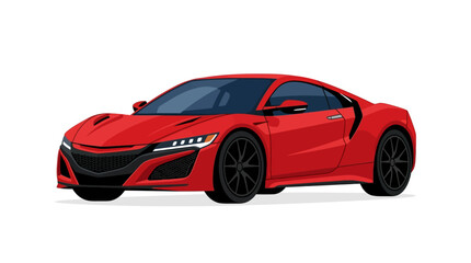 Obraz premium red sports car isolated