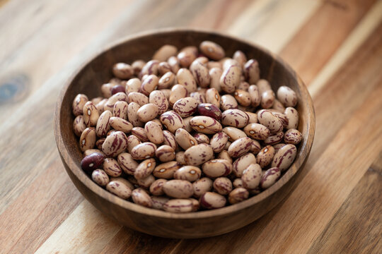 Still life of dried borlotti beans LN