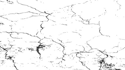Fototapeta premium abstract cracked surface texture with irregular black fissures on white background forming intricate natural pattern for design use