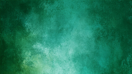 Fototapeta premium Emerald green watercolor texture background, vibrant abstract painted stucco wall surface with creative copy space