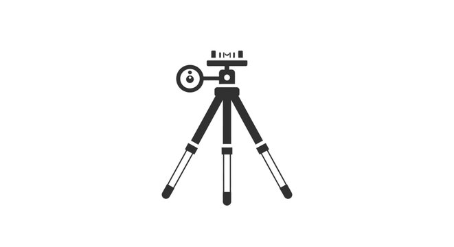 Black tripod photography equipment stand.