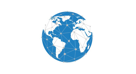 Blue Earth Globe with Lines. © tompel