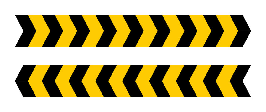 Warning tape illustration with yellow and red striped caution tape design in vector SVG format, editable safety banner element for alerts, UI, and hazard graphics.