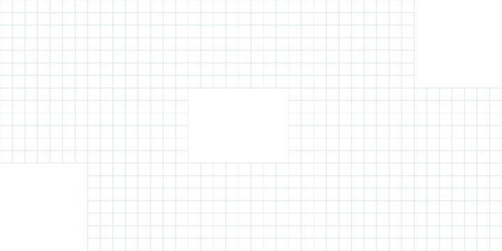 Graph paper notebook sheet with light blue square grid, clean school exercise book background, squared paper texture for math, notes, sketches and study, minimal stationery flat lay, education concept