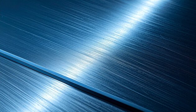 Modern matte sandblasted titanium metal texture background in cool electric blue