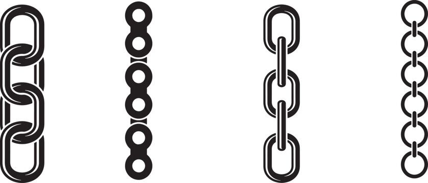 Set of metal chain.