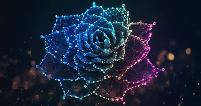 Futuristic Molecular 3D Eucalyptus Branch