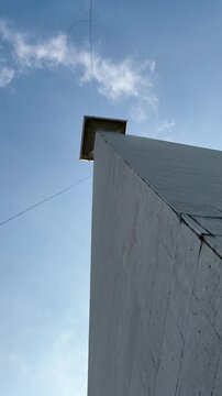 Jakarta, Indonesia - May 26, 2026: The architecture of the Jakarta National Monument. A symbol of Jakarta. View of the monument from below the tower. Vertical video