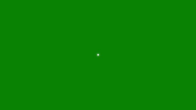 Green screen white neon circle star burst animation with glowing twinkle star loop for magic fairy tale logo reveal video editing chroma key overlay 4k motion design vfx