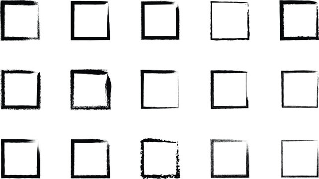 Geometric shape outline collection with hexagon square triangle circle elements for design resources