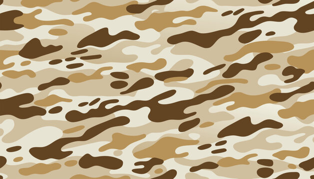 Desert Storm Military Camouflage Seamless Pattern Background