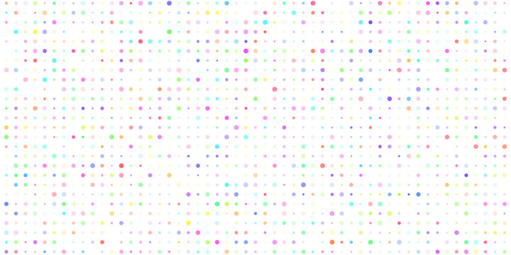 A tightly packed field of small, rounded rectangular shapes in a bright and diverse palette of vivid colors