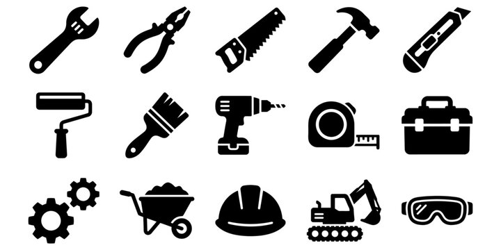 Construction and Repair Tools Icons