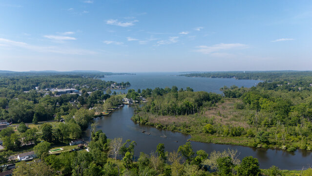 Sunny day over North East River in Maryland