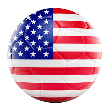 Usa flag football soccer ball 3d