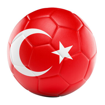 Turkey flag soccer ball 3d