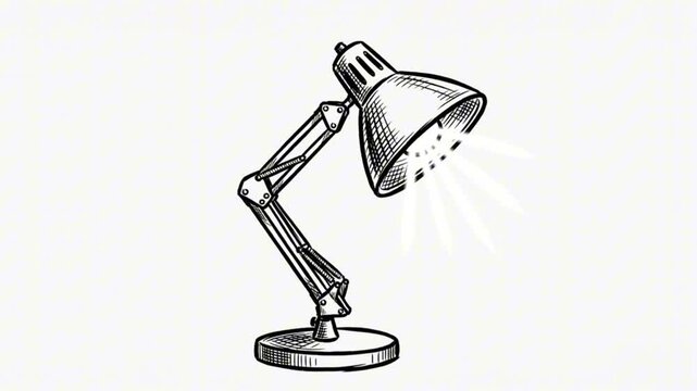 Architect study light animation turns on