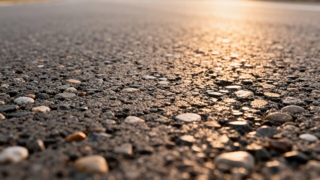Closeup of asphalt road surface