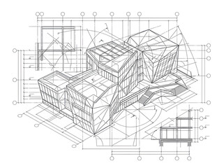 Fototapeta premium sketch of house