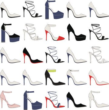Designer High Heels Vector Set