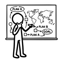 Naklejka premium Business Strategy Planning and Goal Setting Icon