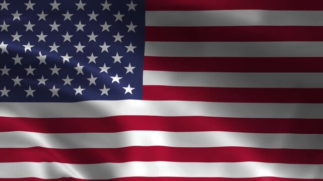 USA Flag Waving Animation on Transparent Background  American Patriotic Symbol Motion Graphics