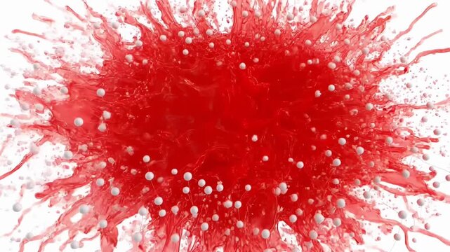 Ebola virus spread simulation laboratory digital art abstract aerial view scientific concept