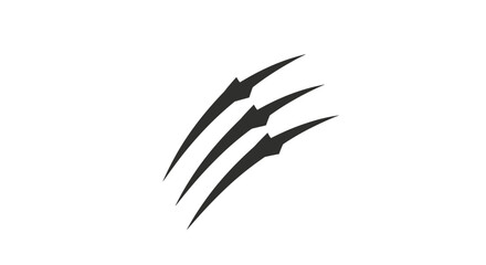 Obraz premium Three black claw metal sharp objects.