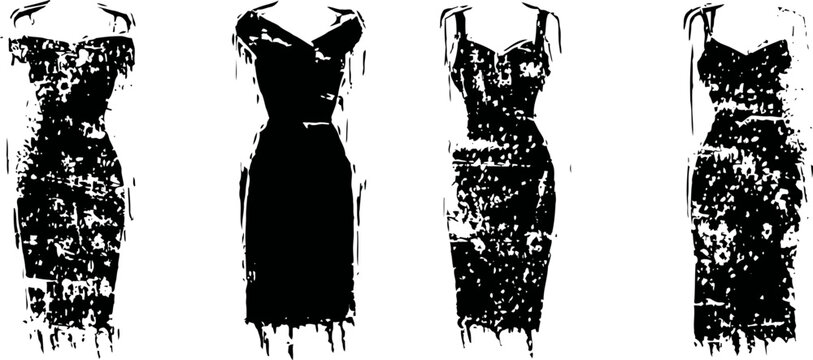 Elegant black lace cocktail dresses collection with floral patterns and fitted silhouettes