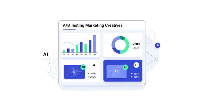 AI-Powered A/B Testing Dashboard for Marketing Creatives with Data Visualization and Campaign Analytics