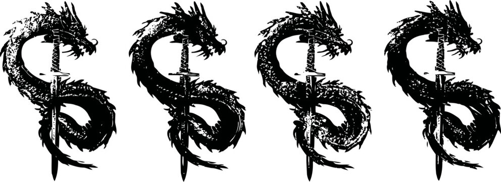 grunge dollar sign symbols distressed textured money currency icon in black financial and economic design element