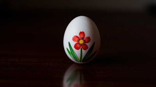 Single Ornate Egg Reflection