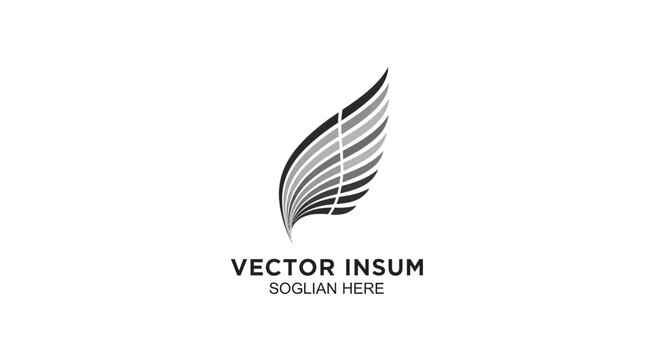 Vector leaf logo design element.